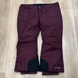 Columbia Dark Red Winter Snow Pants